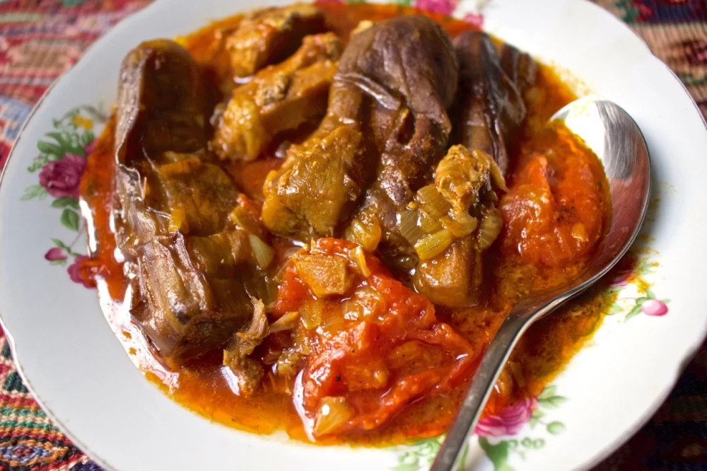 خوارک بادمجان با گوشت