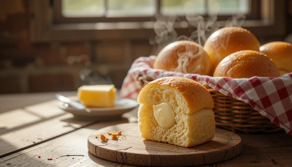 مراحل تهیه نان دینر رول