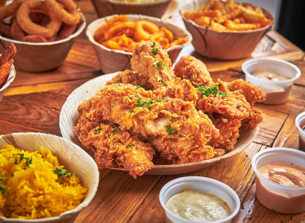 طرز تهیه مرغ سوخاری زعفرانی