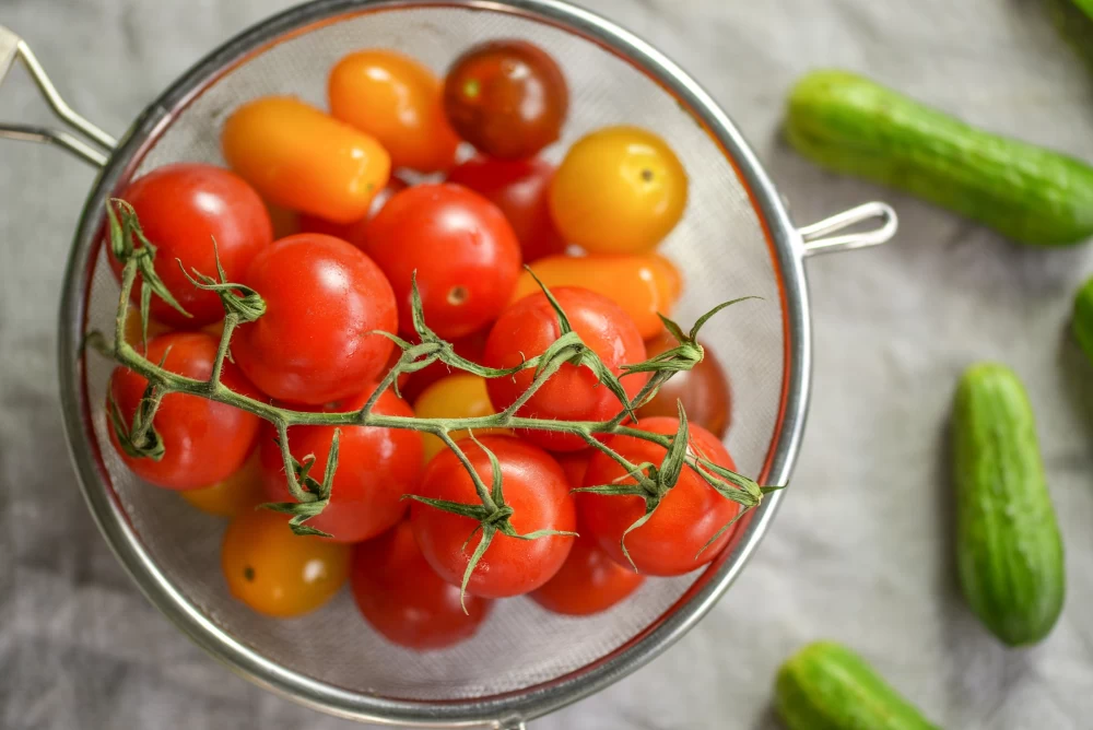 مراحل تهیه شور گوجه گیلاسی