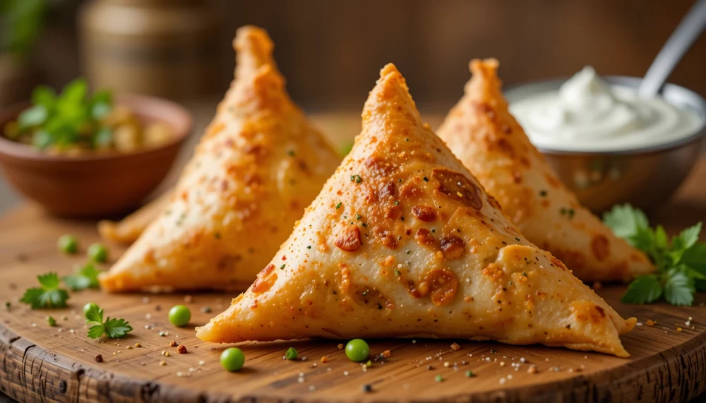 سمبوسه با نان پیتا
