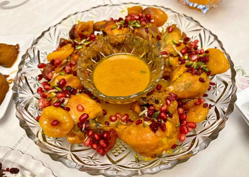 چلو مرغ زعفرانی