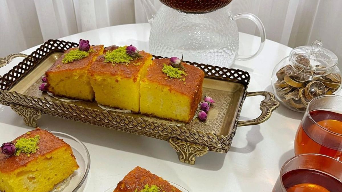 طرز تهیه کیک باقلوایی
