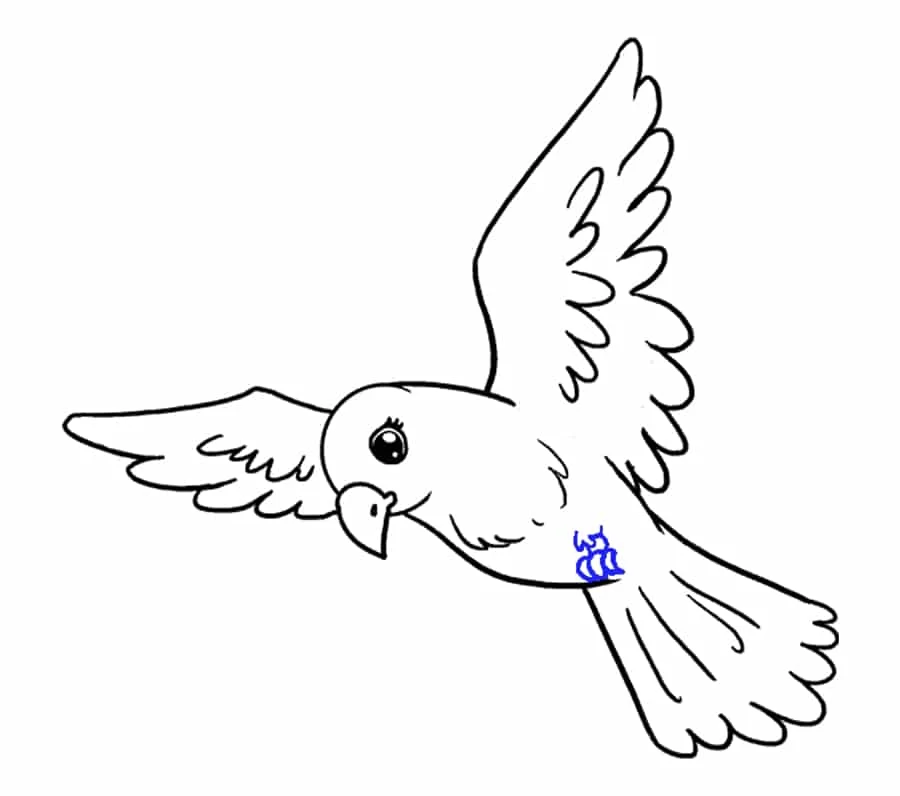 نقاشی پرواز پرنده 