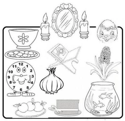 رنگ آمیزی سفره هفت سین