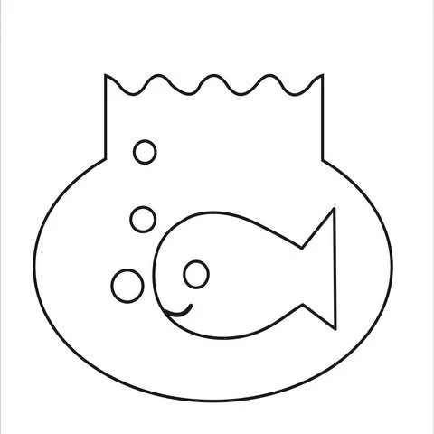نقاشی ساده تنگ ماهی