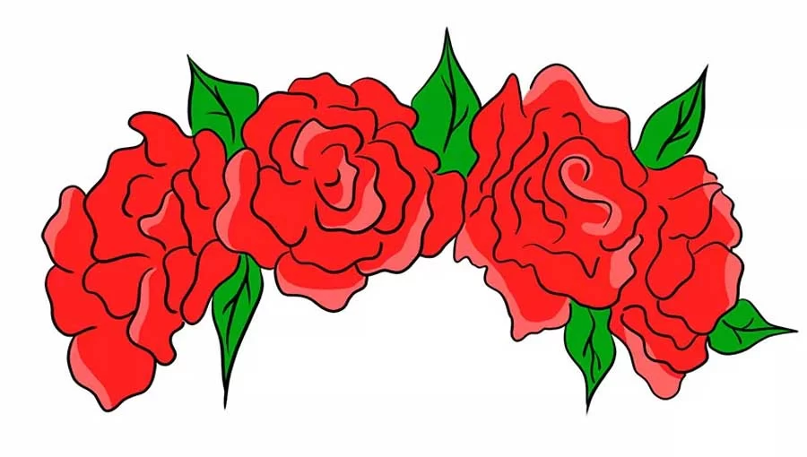 نقاشی تاج گل
