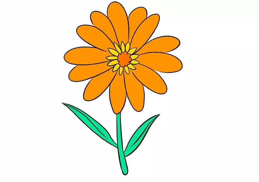 نقاشی گل ساده