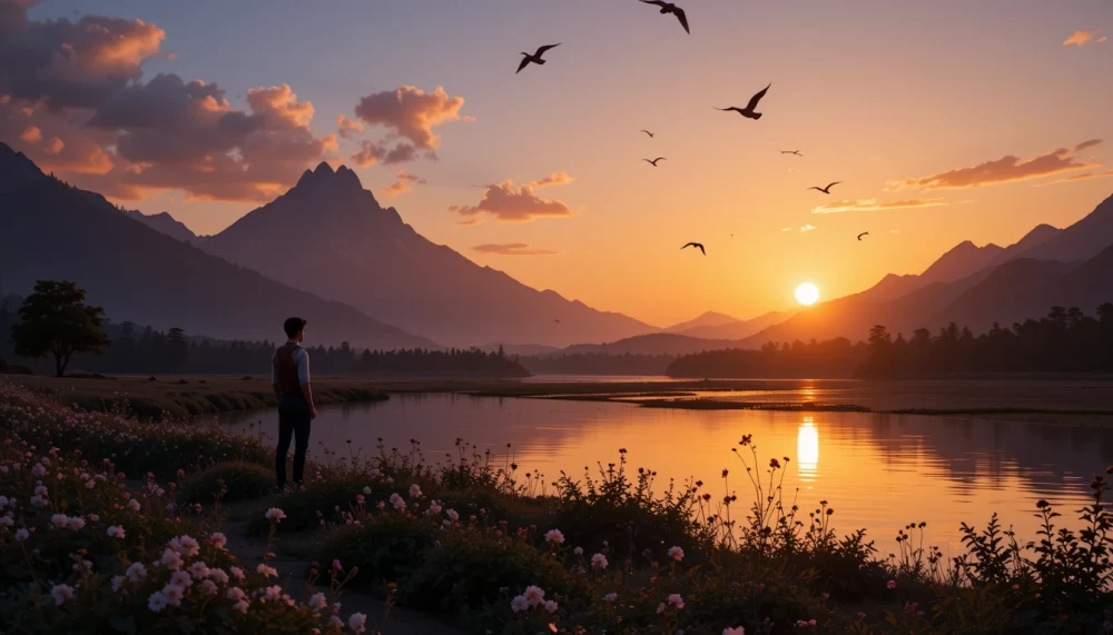 انشا غروب خورشید