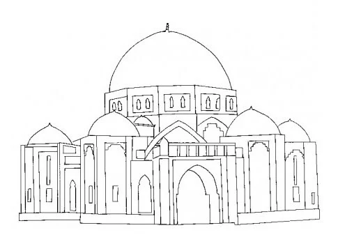 طرح نقاشی مسجد