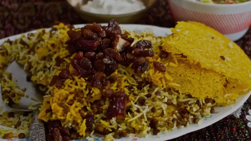 عدس پلو