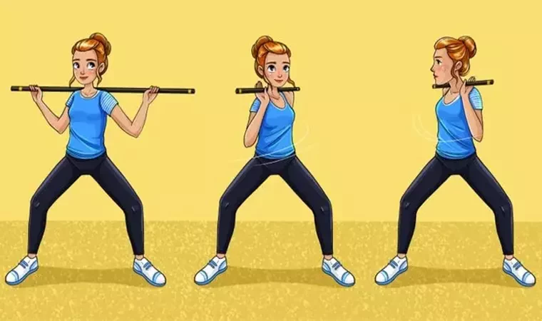 تمرین با چوب برای شکم و بازوها
