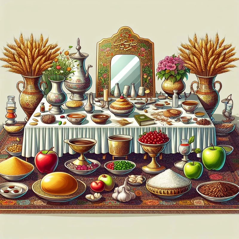 شعر هفت سین اسدالله شعبانی برای سفره عید نوروز