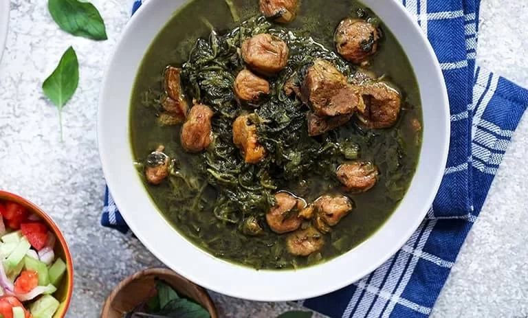 کالری خورشت آلو اسفناج