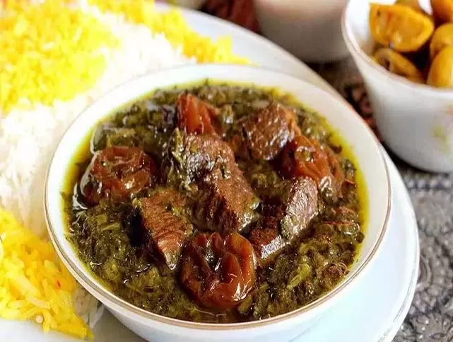 کالری خورشت آلو اسفناج