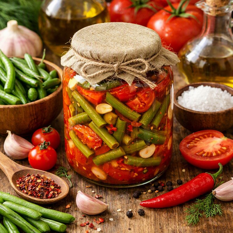 طرز تهیه ترشی لوبیا سبز