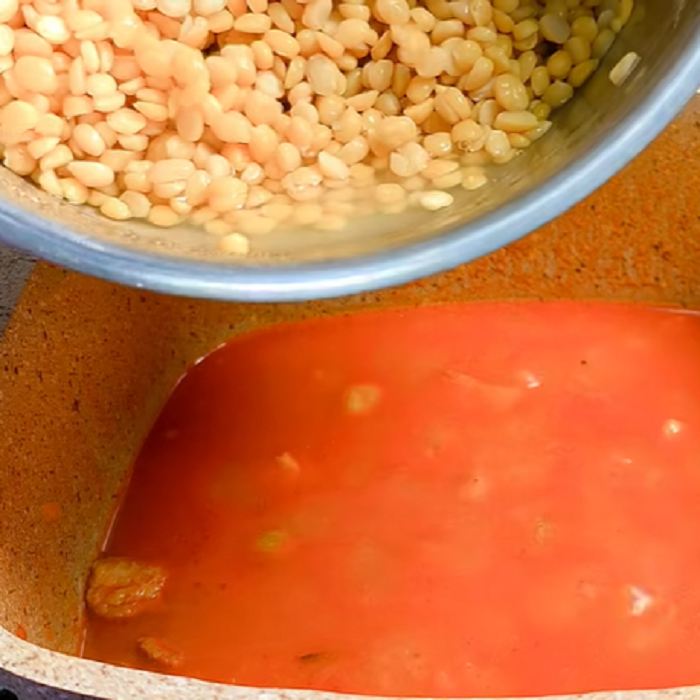 اضافه کردن لپه به خورشت