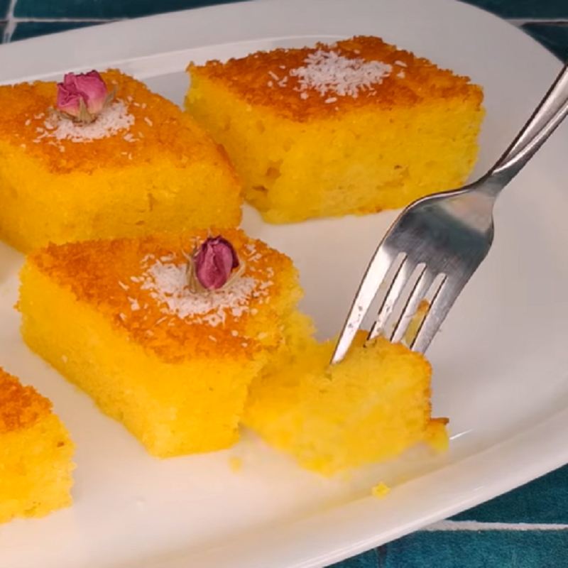 طرز تهیه کیک باقلوا شربتی زعفرانی بدون فر در تابه