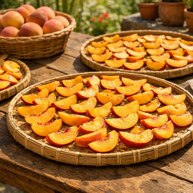 خشک کردن هلو در آفتاب