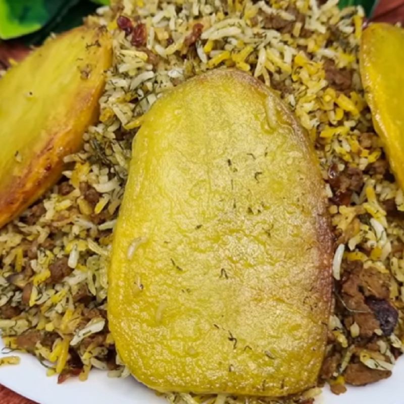 طرز تهیه پلو مخلوط با قارچ و گوشت چرخ کرده