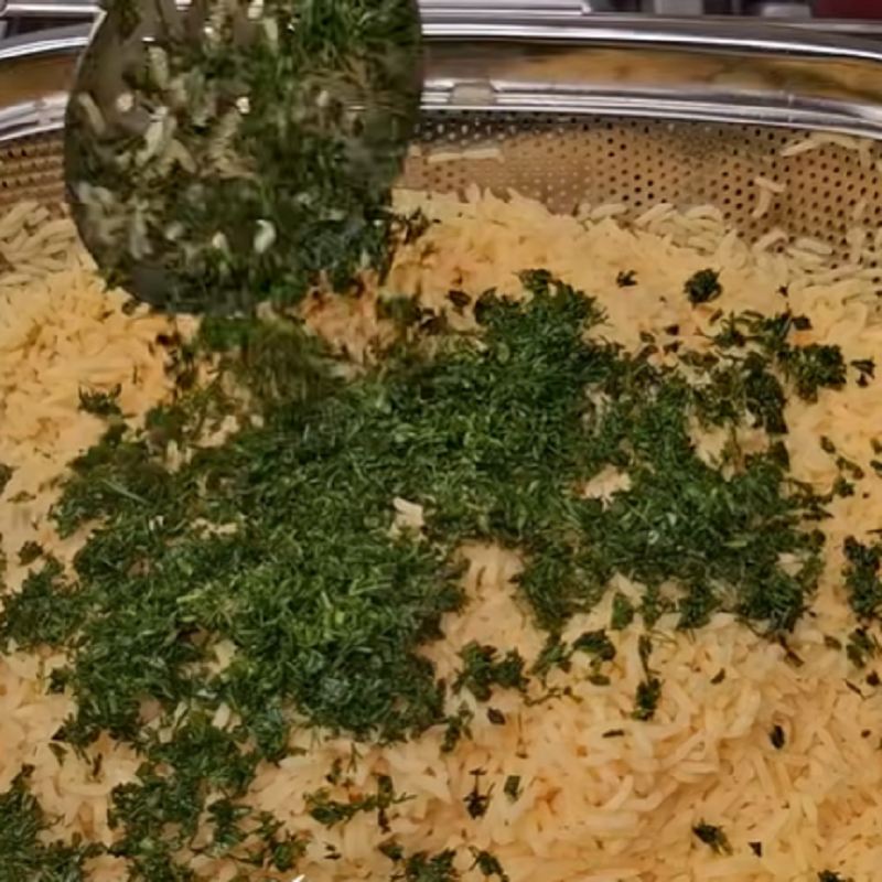 ترکیب برنج و سبزی