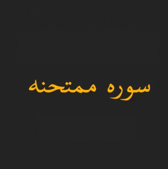 دانلود سوره ممتحنه صوتی