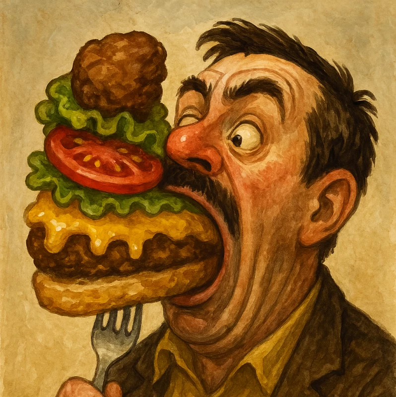 ضرب المثل لقمه اندازه دهنت بردار