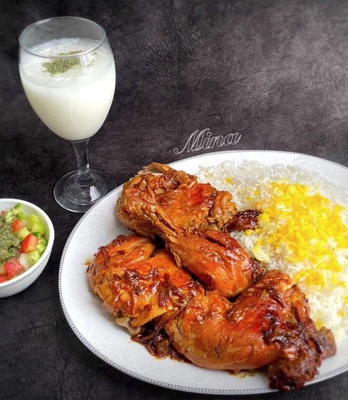 مرغ با دوغ گازدار