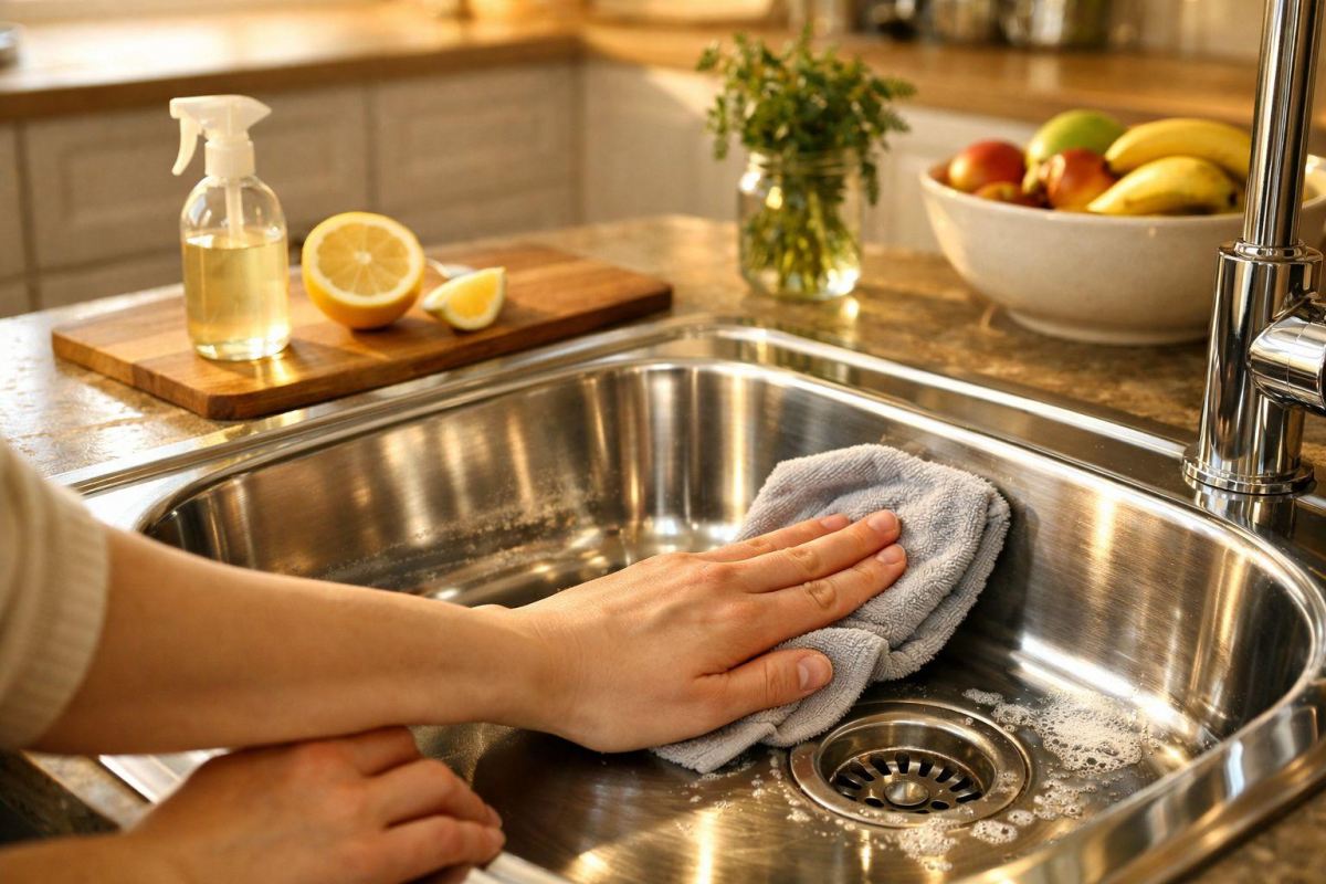 تمیز کردن سینک