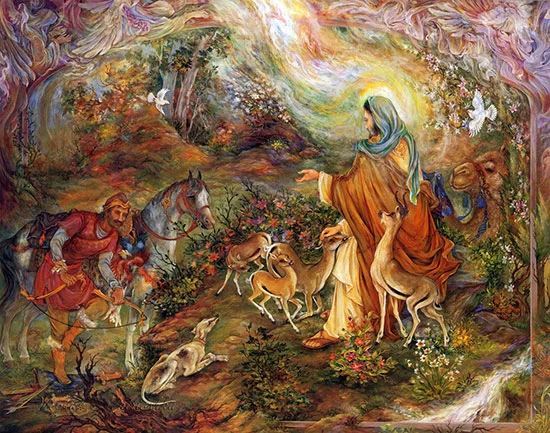 نقاشی ضامن آهو