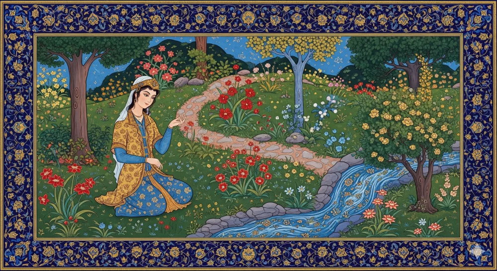 تصویر مفهومی از یکی از زنان شاهنامه