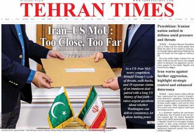 روزنامه Tehran Times - شنبه, ۲۳ خرداد ۱۴۰۵