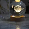 قیمت Crystal ball night light with wooden base, girl and moon design