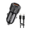 قیمت شارژر فندکی 2پورت PD،QC 50w Porodo doual output بهمراه...
