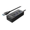 قیمت هاب USB 3.0 سه پورت همراه با پورت RJ45 اوریکو...