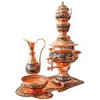 قیمت سرویس سماور 5 پارچه مسی مدل الماس تراش نیمه...