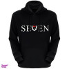 قیمت هودی زنانه طرح seven کد F256 رنگ مشکی