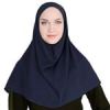 قیمت مقنعه بلند کرپ خاویار سورمه ای سایز 100سانت...