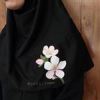 قیمت مقنعه مشکی بروجرد قد 90 با نقاشی طرح شکوفه
