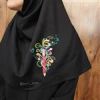 قیمت مقنعه مشکی بروجرد قد 90 با نقاشی طرح مداد...