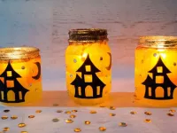 با چند شیشه مربا یک کاردستی هالووین فوق العاده زیبا درست کن