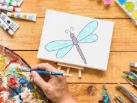 با چند خط ساده یک سنجاقک فوق العاده زیبا بکش