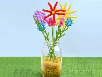 آموزش ساخت کاردستی گل با ماکارونی برای کودکان