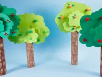 آموزش تصویری فوق العاده راحت کاردستی درخت برای کودکان