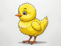 آموزش نقاشی جوجه تپلی برای کودکان