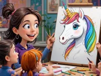 آموزش نقاشی اسب یونیکورنی برای کودکان به روش ساده