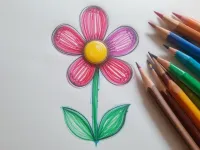 آموزش نقاشی گل زیبا برای کودکان