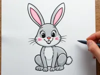 آموزش نقاشی خرگوش برای کودکان در 8 مرحله ساده