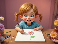 آموزش نقاشی گل در 4 مرحله ساده