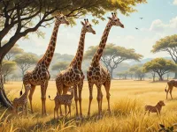 قصه جذاب زندگی زرافه ها برای کودکان